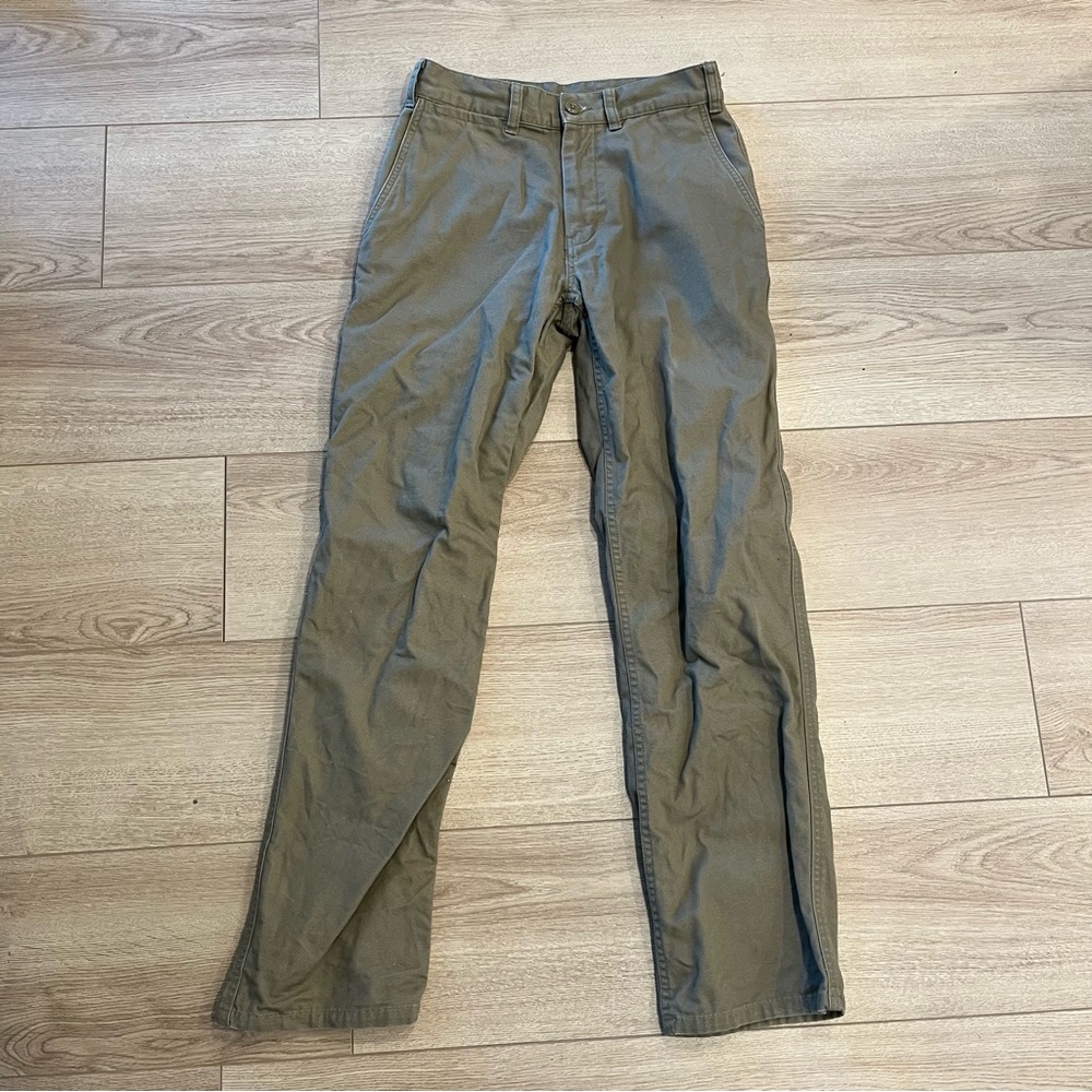 Patagonia Men’s Khaki Tan Canvas Organic Cotton Straight Leg Pants Size 28S